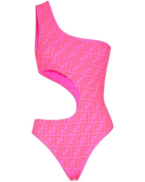 fendi swimsuit pink|fendi high waisted bikini.